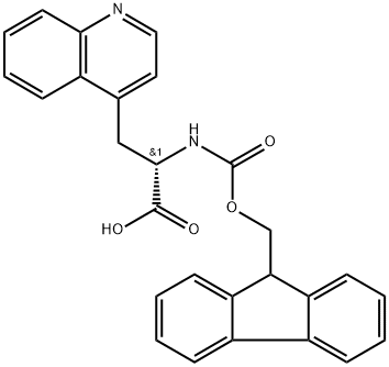 4-Quinolinepropanoic acid, α-[[(9H-fluoren-9-ylmethoxy)carbonyl]amino]-, (αS)-|(S)-2-((((9H-芴-9-基)甲氧基)羰基)氨基)-3-(喹啉-4-基)丙酸