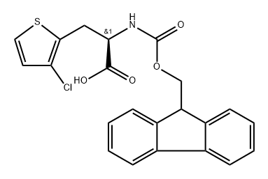 Fmoc-3-(3-chlorothiophen-2-yl)-D-alanine,1998591-86-8,结构式