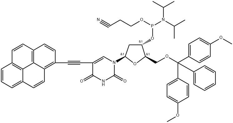Pyrene phosphoramidite dU 化学構造式