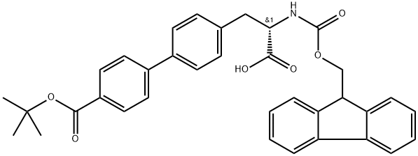 FMOC-(S)-3-(4-(叔丁氧羰基)联苯-4-基)-丙氨酸, 2001041-43-4, 结构式