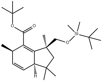 1,1-Dimethylethyl (3S,5R,7aR)-3-[[[(1,1-dimethylethyl)dimethylsilyl]oxy]methyl]-2,3,5,7a-tetrahydro-1,1,3,5-tetramethyl-1H-indene-4-carboxylate,2001048-11-7,结构式