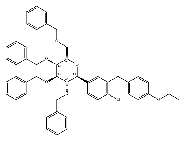 Tetrabenzyl Dapagliflozin Struktur