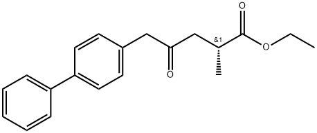 [1,1'-Biphenyl]-4-pentanoic acid, α-methyl-γ-oxo-, ethyl ester, (αR)- Structure