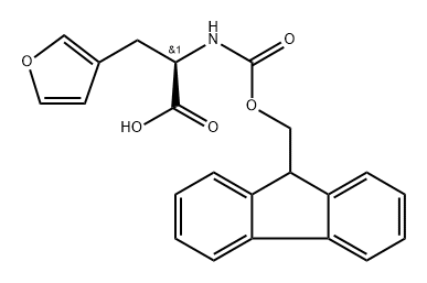 3-Furanpropanoic acid, α-[[(9H-fluoren-9-ylmethoxy)carbonyl]amino]-, (αR)- 结构式