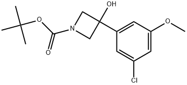 2002877-93-0 1,1-Dimethylethyl 3-(3-chloro-5-methoxyphenyl)-3-hydroxy-1-azetidinecarboxylate