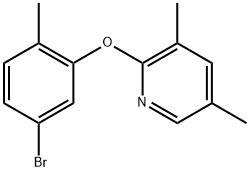 2-(5-Bromo-2-methylphenoxy)-3,5-dimethylpyridine 结构式