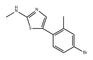 5-(4-Bromo-2-methylphenyl)-N-methylthiazol-2-amine Struktur