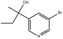 5-Bromo-α-ethyl-α-methyl-3-pyridinemethanol Struktur