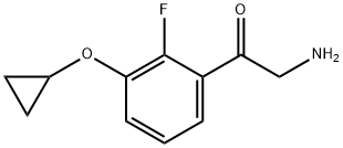 2-amino-1-(3-cyclopropoxy-2-fluorophenyl)ethan-1-one 结构式