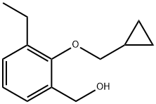 (2-(cyclopropylmethoxy)-3-ethylphenyl)methanol Structure