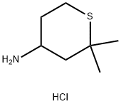 2,2-DIMETHYLTHIAN-4-AMINE HYDROCHLORIDE, 2007909-74-0, 结构式