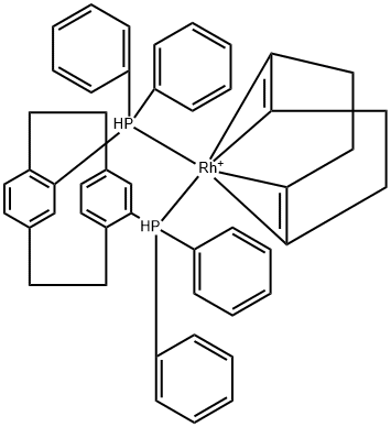 (S)-(+)-4,12-Bis(diphenylphosphino)[2.2]paracyclophane(1,5-cyclooctadiene)rhodiuM(I) tetrafluoroborate Struktur