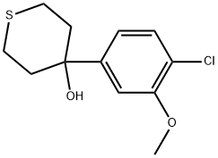 4-(4-Chloro-3-methoxyphenyl)tetrahydro-2H-thiopyran-4-ol Structure