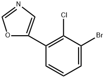 5-(3-bromo-2-chlorophenyl)oxazole 结构式