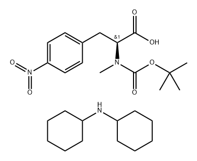 BOC-N-METHYL-4-NITRO-L-PHENYLALANINE DICYCLOHEXYLAMMONIUM SALT 结构式