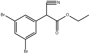 Benzeneacetic acid, 3,5-dibromo-α-cyano-, ethyl ester Struktur