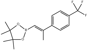 (E)-4,4,5,5-Tetramethyl-2-(2-(4-(trifluoromethyl)phenyl)prop-1-en-1-yl)-1,3,2-dioxaborolane Structure