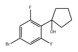 1-(4-bromo-2,6-difluorophenyl)cyclopentanol Struktur