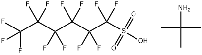 1-Hexanesulfonic acid, 1,1,2,2,3,3,4,4,5,5,6,6,6-tridecafluoro-, compd. with 2-methyl-2-propanamine (1:1) Structure