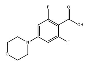 2,6-Difluoro-4-morpholinobenzoic acid Struktur