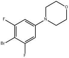 4-(4-Bromo-3,5-difluorophenyl)morpholine 化学構造式