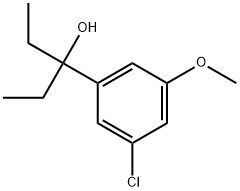 3-Chloro-α,α-diethyl-5-methoxybenzenemethanol 结构式