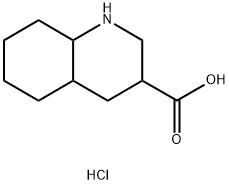 decahydroquinoline-3-carboxylic acid hydrochloride 化学構造式