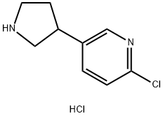 2-Chloro-5-(pyrrolidin-3-yl)pyridine hydrochloride Struktur