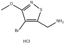 (4-bromo-3-methoxy-1,2-thiazol-5-yl)methanamine hydrochloride Struktur