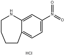 8-Nitro-2,3,4,5-tetrahydro-1H-1-benzazepine Hydrochloride Struktur