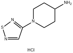 1-(1,2,5-噻二唑-3-基)哌啶-4-胺盐酸盐, 2034153-47-2, 结构式