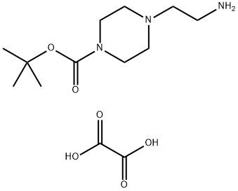 tert-Butyl 4-(2-aminoethyl)piperazine-1-carboxylate oxalate 化学構造式