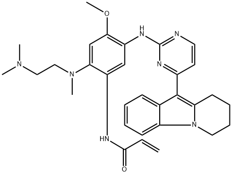 2-Propenamide, N-[2-[[2-(dimethylamino)ethyl]methylamino]-4-methoxy-5-[[4-(6,7,8,9-tetrahydropyrido[1,2-a]indol-10-yl)-2-pyrimidinyl]amino]phenyl]-|化合物ORITINIB