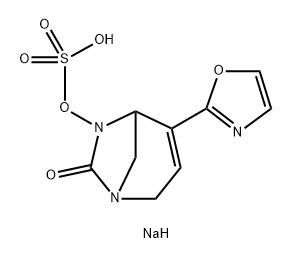 Sulfuric acid, mono[4-(2-oxazolyl)-7-oxo-1,6- diazabicyclo[3.2.1]oct-3-en-6-yl] ester, sodium salt (1:1) Structure