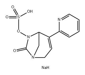 Sulfuric acid, mono[7-oxo-4-(2-pyridinyl)-1,6-
diazabicyclo[3.2.1]oct-3-en-6-yl] ester, sodium
salt (1:1) Structure