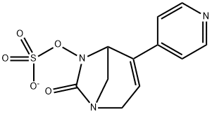 Sulfuric acid, mono[7-oxo-4-(4-pyridinyl)-1,6-
diazabicyclo[3.2.1]oct-3-en-6-yl] ester, ion(1-) Structure