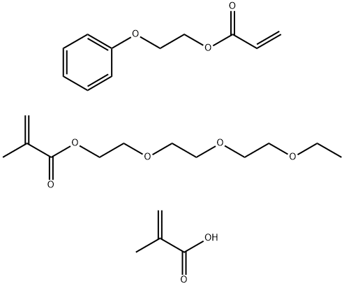 2-Methyl-2-propenoic acid polymer with 2-[2-(2-ethoxyethoxy)ethoxy]ethyl 2-methyl-2-propenoate and 2-phenoxyethyl 2-propenoate, graft,203740-40-3,结构式