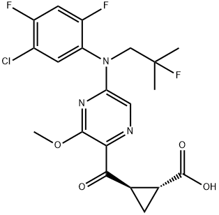 2042347-81-7 (1R,2R)-2-(5-((5-chloro-2,4-difluorophenyl)(2-fluoro-2-methylpropyl)amino)-3-methoxypyrazine-2-carbonyl)cyclopropane-1-carboxylic acid