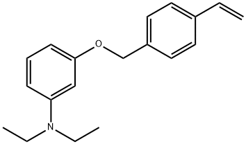 3-[(4-乙烯基苯基)甲氧基]-N,N-二乙基苯胺 结构式