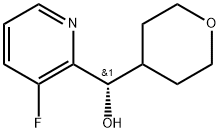 2-Pyridinemethanol, 3-fluoro-α-(tetrahydro-2H-pyran-4-yl)-, (αS)- Struktur