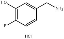 5-(氨基甲基)-2-氟苯酚盐酸盐 结构式