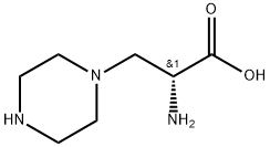 1-Piperazinepropanoic acid, α-amino-, (αR)-,2044710-43-0,结构式