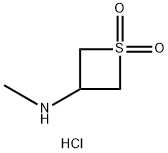 3-(甲氨基)硫杂环丁烷1,1-二氧化物盐酸盐,2044712-90-3,结构式