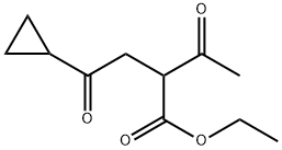 Cyclopropanebutanoic acid, α-acetyl-γ-oxo-, ethyl ester Structure