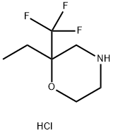 2-ethyl-2-(trifluoromethyl)morpholine hydrochloride Structure