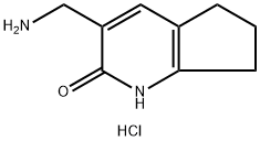 3-(aminomethyl)-1H,2H,5H,6H,7H-cyclopenta[b]pyridin-2-one hydrochloride Structure