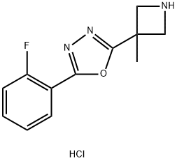 1,3,4-Oxadiazole, 2-(2-fluorophenyl)-5-(3-methyl-3-azetidinyl)-, hydrochloride (1:1) Struktur