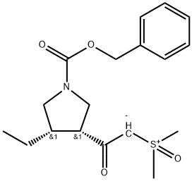 [2-[(3R,4S)-4-乙基-1-[(苯基甲氧基)羰基]-3-吡咯烷基]-2-氧代乙基]二甲基-亚砜内盐,2050038-78-1,结构式