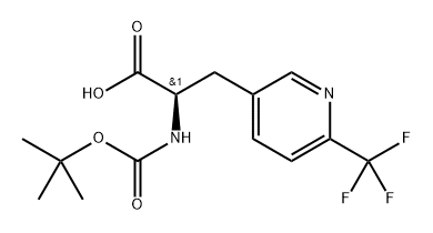 (R)-2-((tert-butoxycarbonyl)amino)-3-(6-(trifluoromethyl)pyridin-3-yl)propanoic acid Structure