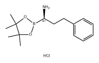 1,3,2-Dioxaborolane-2-methanamine, 4,4,5,5-tetramethyl-α-(2-phenylethyl)-, hydrochloride (1:1), (αR)- Structure